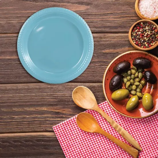 JAM Paper 9" Plastic Party Plates, 20ct. Sea Blue {5}