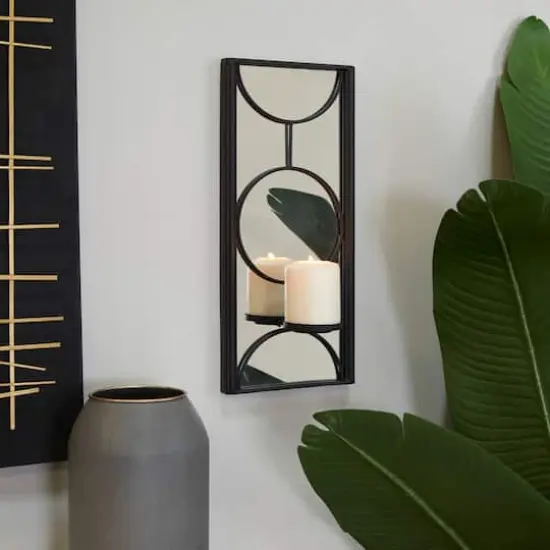 CosmoLiving by Cosmopolitan Black Metal Modern Wall Sconce {3}