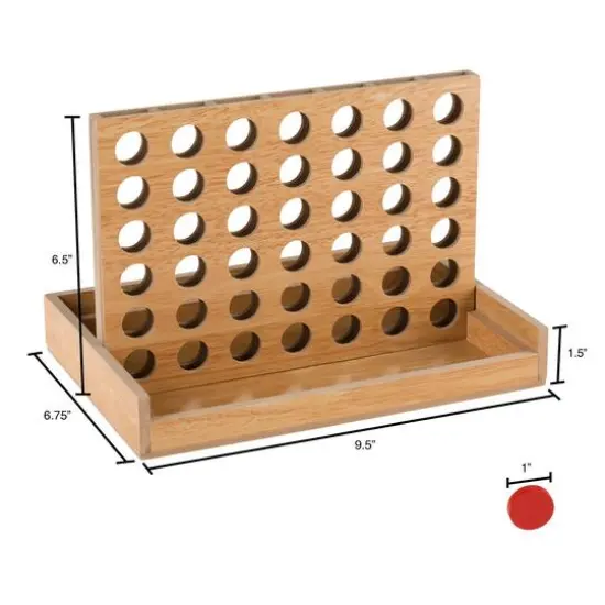 Toy Time Classic Four in a Row Wooden Game {3}