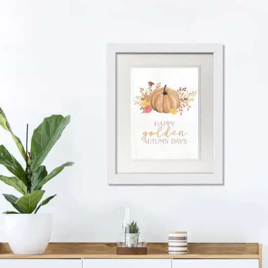 Autumn Days White Framed Print Wall Art {4}