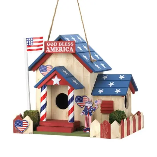 8.5" U.S.A. Patriotic Birdhouse {1}