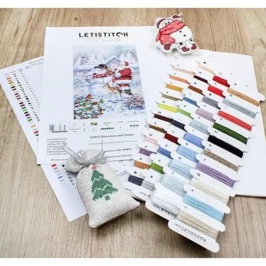 Letistitch Snowman And Santa Counted Cross Stitch Kit {7}