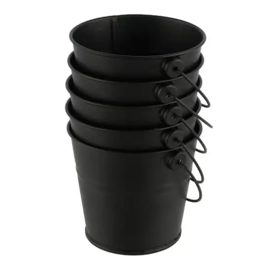 3" Chalkboard Round Metal Buckets by Celebrate It&trade;, 5ct. {3}