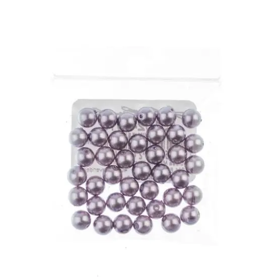 Preciosa Maxima 6mm Glass Nacre Pearls, 40ct. Lavender {3}