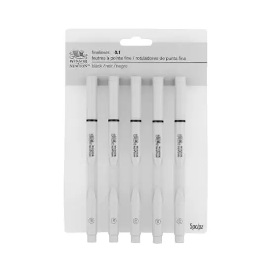 Winsor & Newton&trade; Black 0.1mm Fineliner Pens, 5ct. {1}