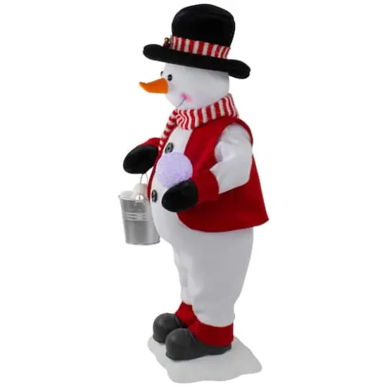 24" Lighted & Animated Musical Snowman Christmas Figure {5}