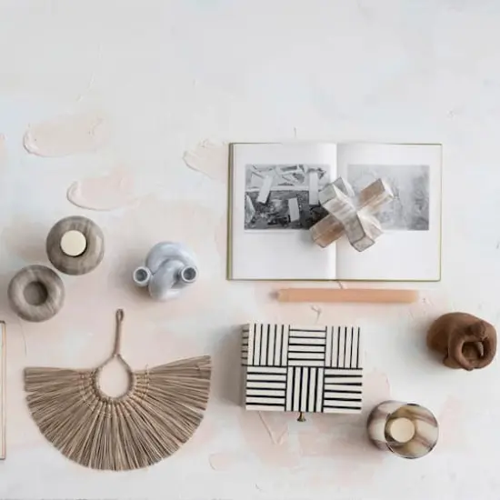 Hello Honey&reg; 6" Whitewashed Mango Wood Jack Cross Decoration {5}