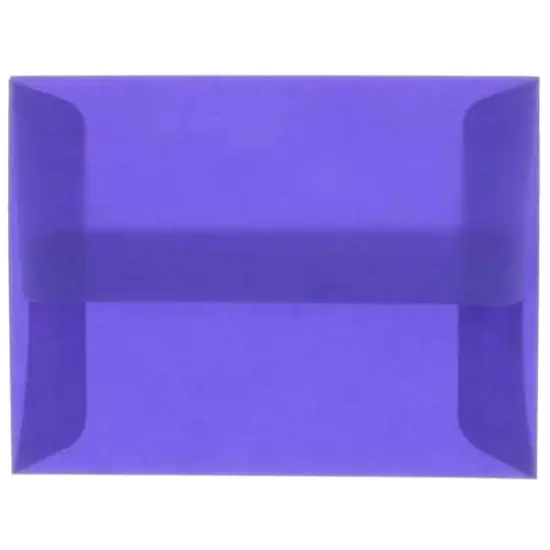 JAM Paper 4.75" x 6.5" Translucent Envelopes, 50ct. Primary Blue {1}