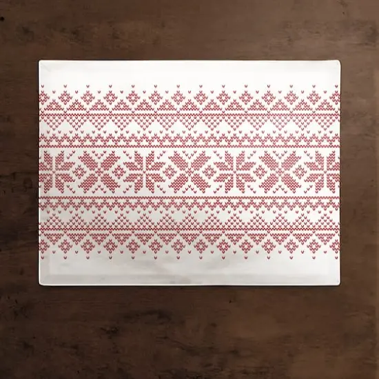 Knit Snowflakes 18x14 Cotton Twill Placemat {3}