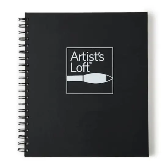 Black Hard Cover Mixed Media Pad by Artist's Loft&trade;, 8.5" x 11" {1}