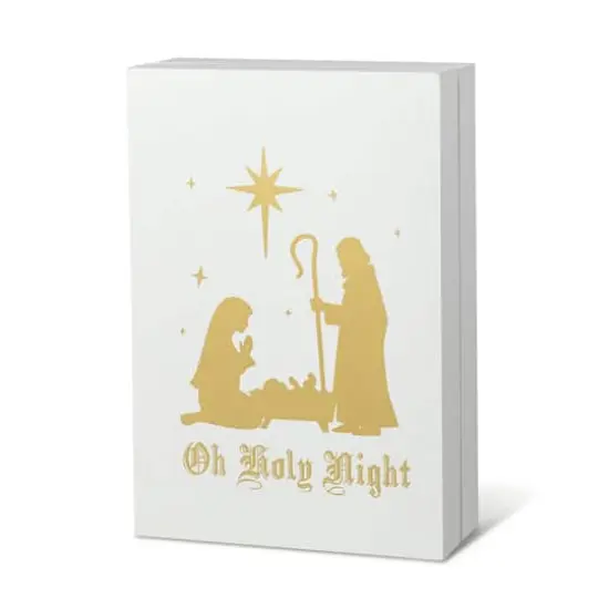 Glitzhome&reg; 17" Lighted Christmas Nativity Advent Calendar D&eacute;cor {8}