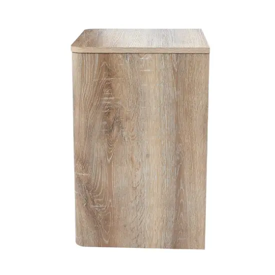 Hello Honey&reg; Coastal Oak End Table with Storage {4}