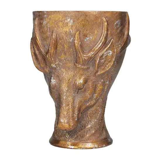 Bronze Polystone Traditional Planter, 14" x 10" x 10" {1}