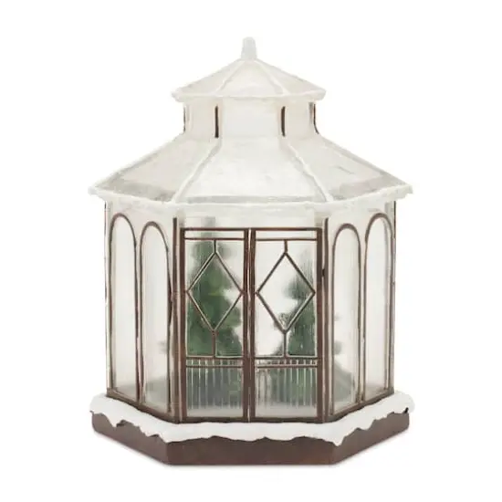 9" Winter Gazebo LED Tabletop Town D&eacute;cor {1}