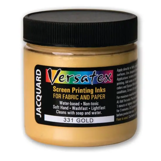 Jacquard Versatex Screen Printing Ink, 4oz. 331 Gold {1}