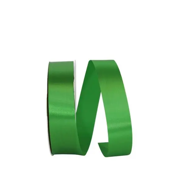 JAM Paper 3/8" x 100yd. Single Face Satin Allure Ribbon Emerald {1}