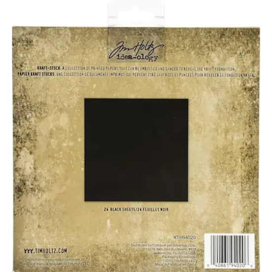 Idea-Ology Blackout Kraft Stock Cardstock Pad,8" x 8" {3}