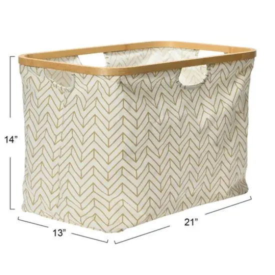 Household Essentials Krush Bamboo Rimmed Basket Brown {4}