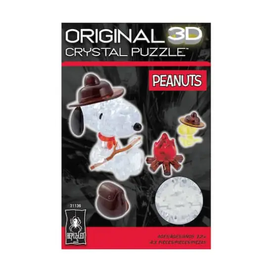 3D Crystal Puzzle - Peanuts Snoopy Campfire: 43 Pcs {4}