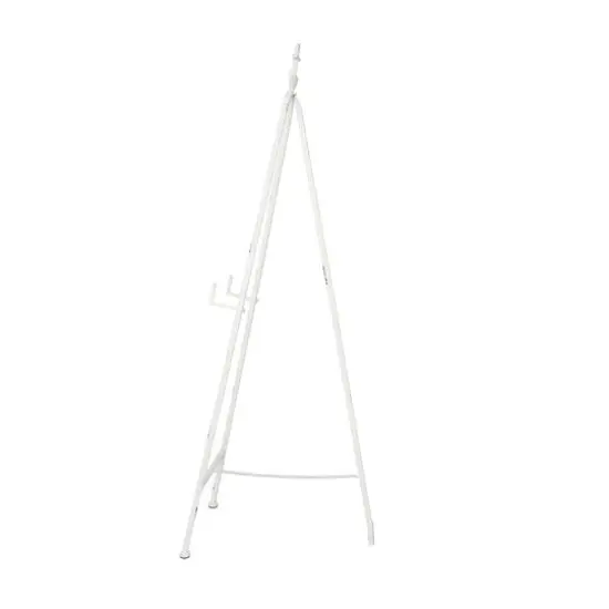 5.5ft. 3-Tier Adjustable White Metal Anchor Easel with Foldable Stand and Chain Support {3}