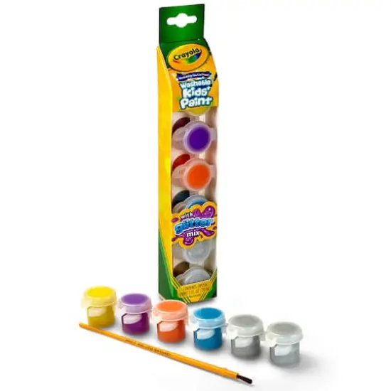 Crayola&reg; Glitter Effects Washable Kids' Paint Pots, 12 Packs of 6 {5}
