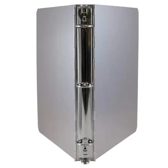 JAM Paper 1" Aluminum 3-Ring Binder Silver {7}