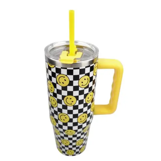 30oz. Smiley Check Stainless Steel Insulated Tumbler by Celebrate It&trade; {6}