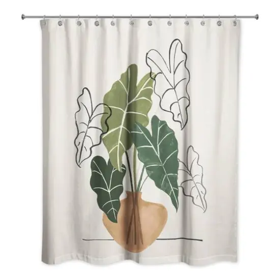 Boho Plant Still Life 71" x 74" Shower Curtain {1}