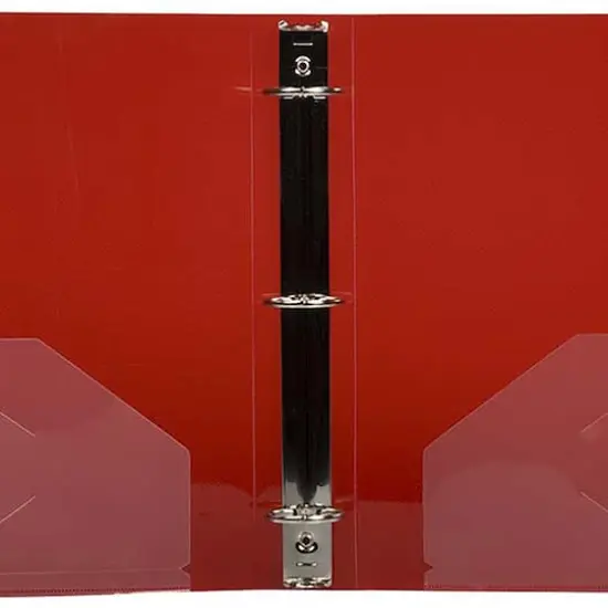 JAM Paper 1.5" Red Plastic 3-Ring Binder {4}