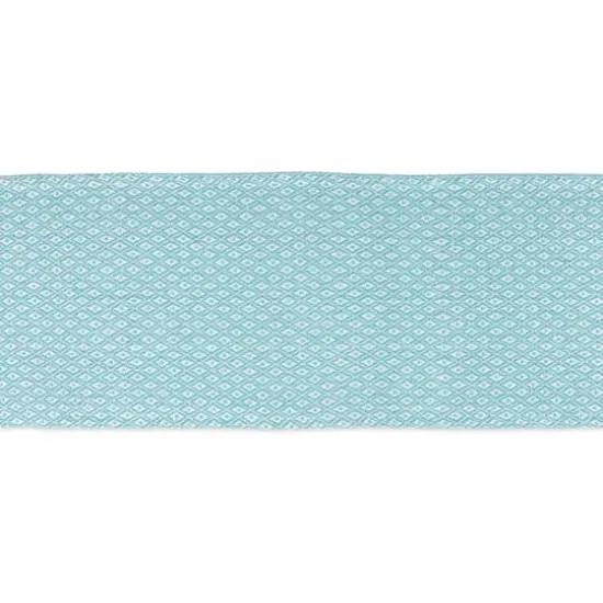 DII&reg; 108" Mini Diamond Table Runner Aqua {5}