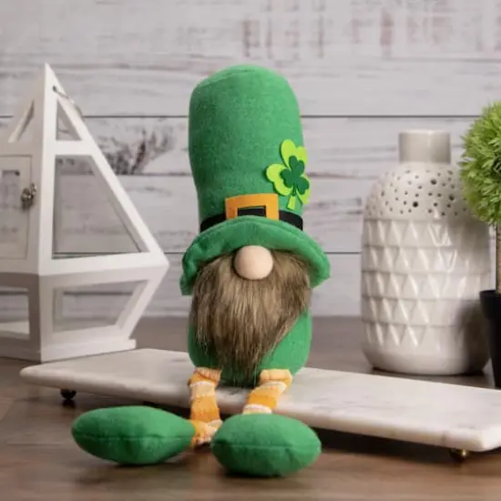 17" St. Patrick's Day Leprechaun Gnome with Dangly Legs {3}