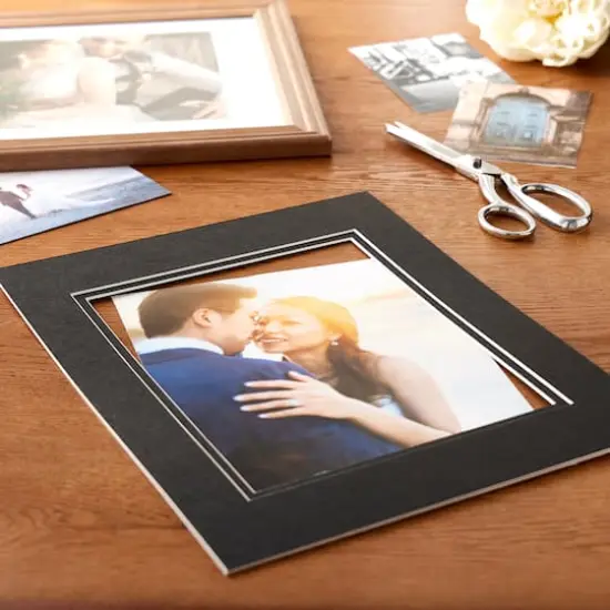 11" x 14" Double Mat By Studio Décor®, 8" x 10" Opening Black/Black {3}