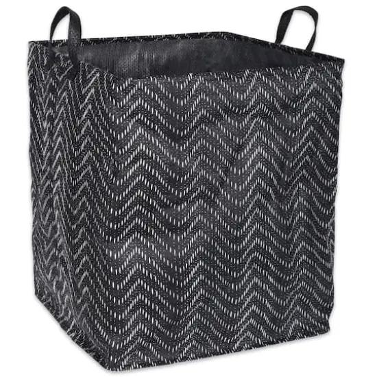 DII&reg; Black & White Tribal Chevron PE-Coated Woven Paper Laundry Bin Set {1}