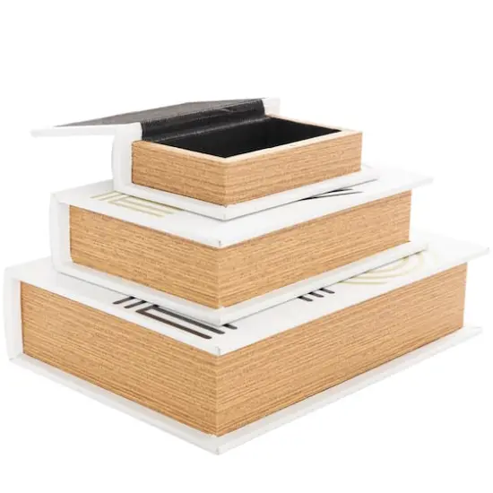White Home, Love, Joy Book Storage Box Set {5}