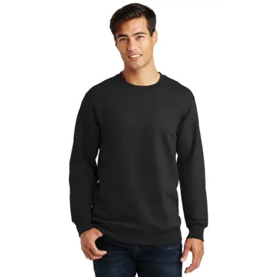 Port & Company&reg; Fan Favorite&trade; Fleece Crewneck Sweatshirt Jet Black {4}