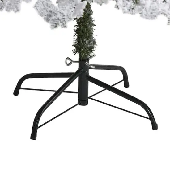 6ft. Pre-Lit Flocked Montana Down Swept Spruce Artificial Christmas Tree with Clear LED Lights {5}