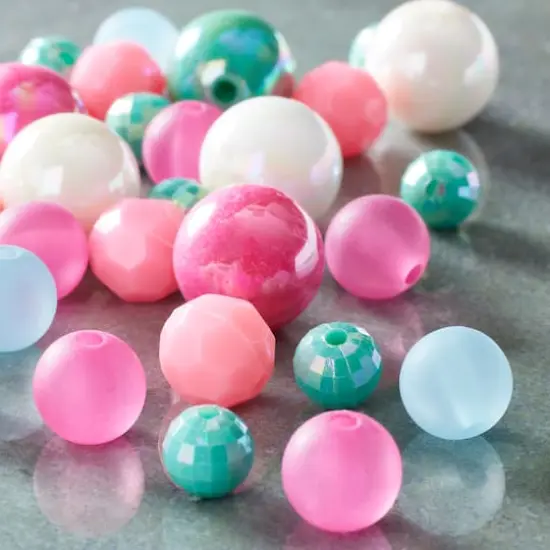 Mixed Pink & Turquoise Craft Beads By Bead Landing&trade; {3}