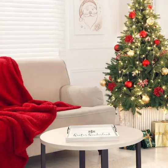 Elegant Designs&trade; 15.5" Winter Wonderland Serving Tray with Handles {6}