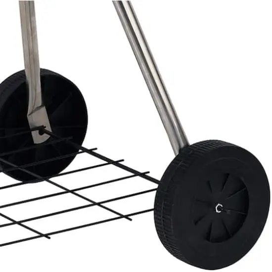 Brentwood 17" Portable Charcoal BBQ Grill with Wheels {8}
