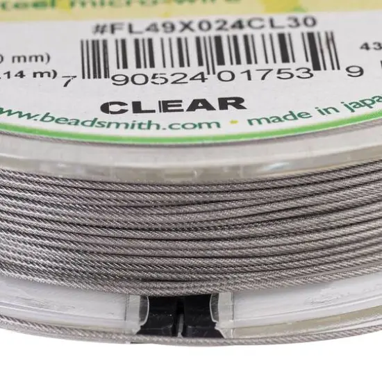 The Beadsmith&reg; Flex-rite&reg; 0.024" Clear 49 Strand Wire, 30ft. {4}