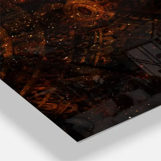 Designart 'Ancient Mayan Calendar Collage Modern Multipanel Wall Clock {4}