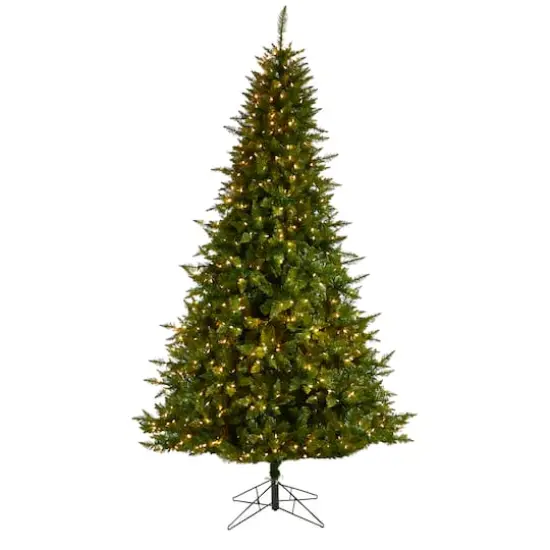 9ft. Pre-Lit Vermont Spruce Artificial Christmas Tree, Color Changing LED Lights {1}