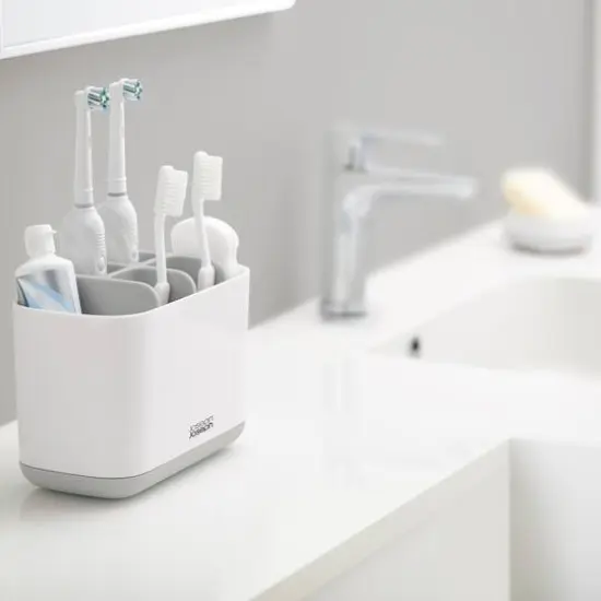 Joseph Joseph EasyStore Toothbrush Caddy Large - Grey/White {5}