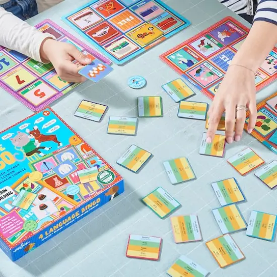 eeBoo Spanish, French, German & Mandarin Chinese 4 Language Bingo {3}
