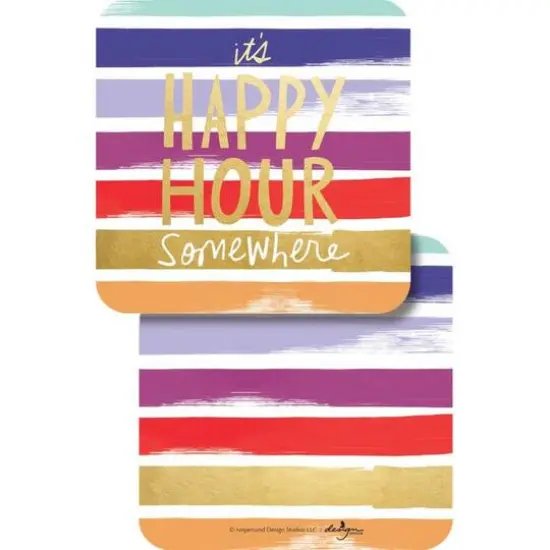 JAM Paper It's Happy Hour Somewhere Coasters, 6ct. {1}