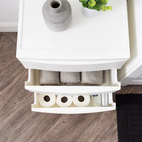 IRIS&reg; 29.5qt. White Wide 3-Drawer Stacking Chests, 2ct. {5}