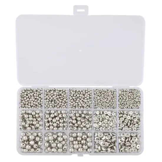 Silver Plastic Spacer Bead Mix by Bead Landing&trade; {3}