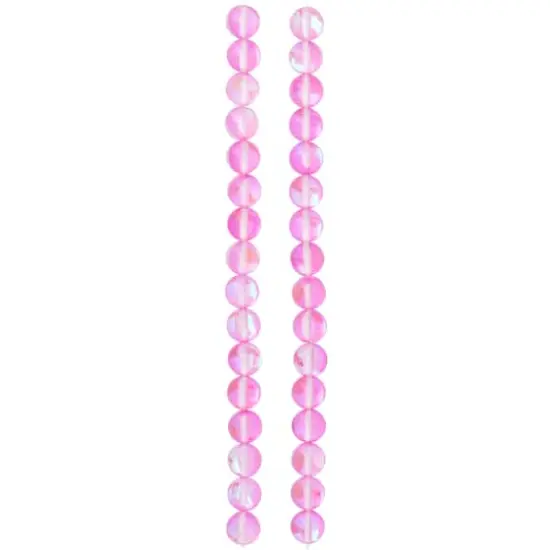Pink Opal Glass Round Beads, 8mm by Bead Landing&trade; {4}