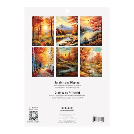 Brea Reese&trade; 9" x 12" Leaf Peeping Scratch Art Paper Pad {6}