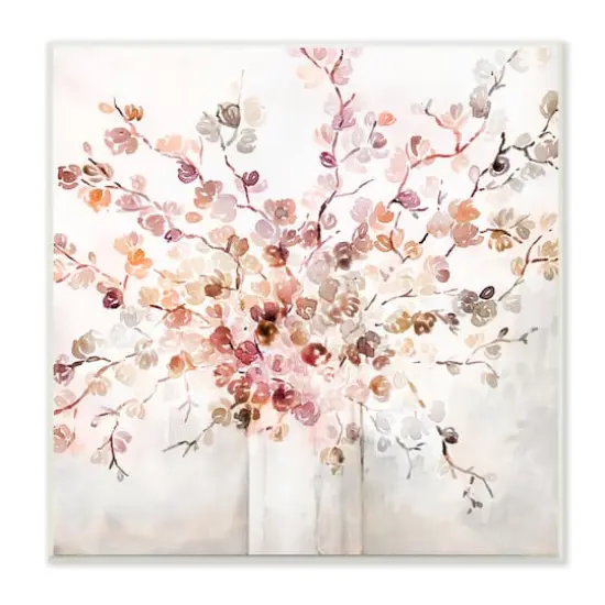 Stupell Industries Abstract Warm Floral Vine Bouquet Expressive Red Flowers,12" x 12" {1}